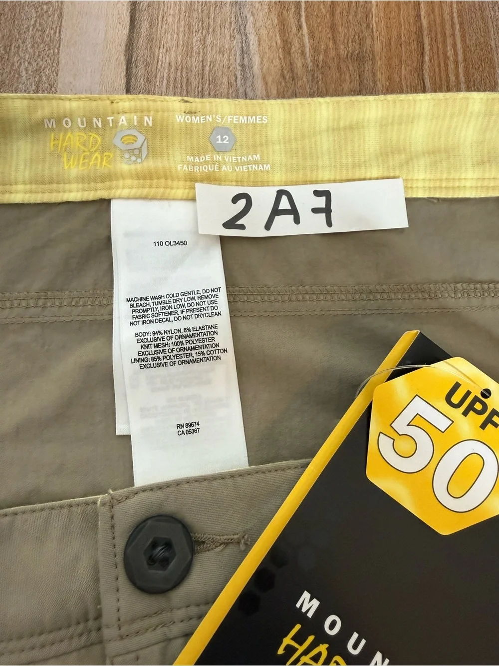 🆕MOUNTAIN HARDWEAR G La Strada Ruched Adventure Skirt Hiking Zip Pockets Size 12 - Picture 8 of 11